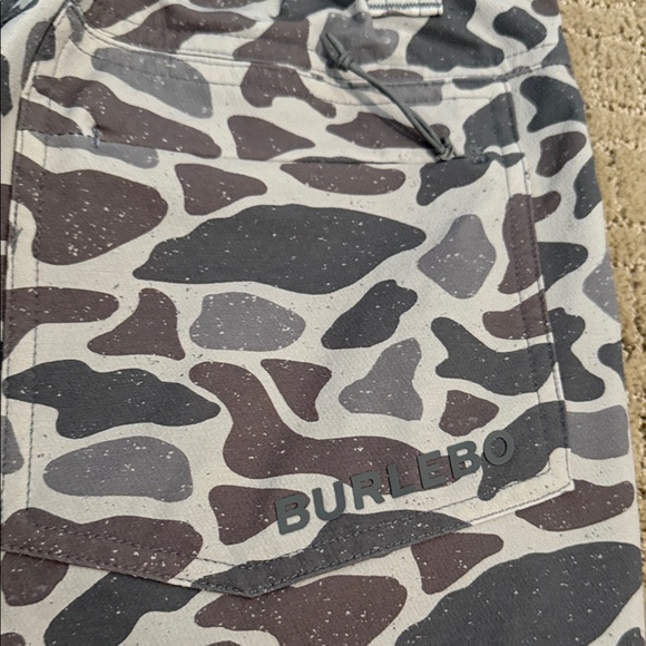 BURLEBO Men's Camouflage pants  in Gray and Cream - Picture 8 of 10